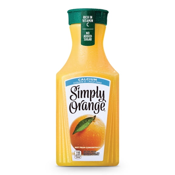 Simply Orange Juice with Calcium Bottle, 52 fl oz