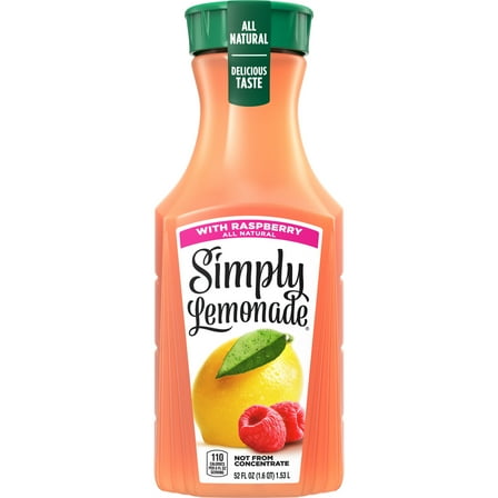 Simply Non GMO All Natural Raspberry Lemonade Raspberry, 52 fl oz Bottle