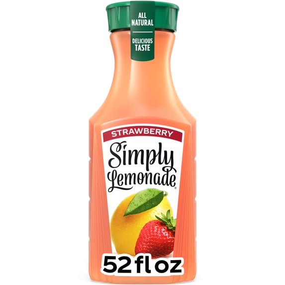 Simply Lemonade with Strawberry Bottle, 52 fl oz