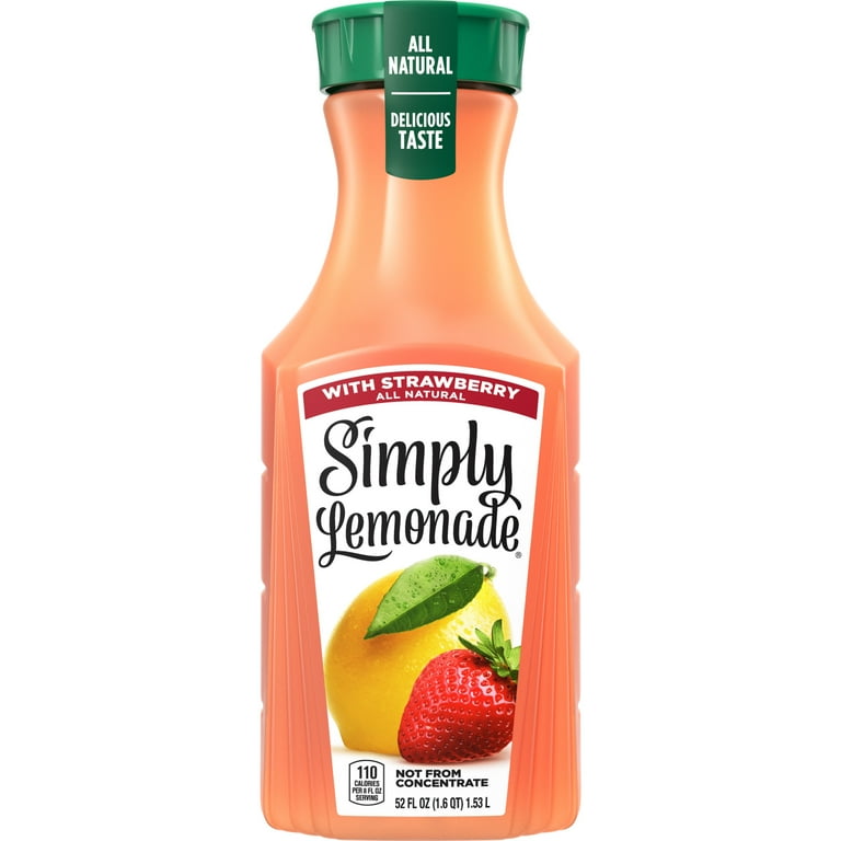 Simply Non-GMO Strawberry Lemonade Flavored Drink, All Natural, 52