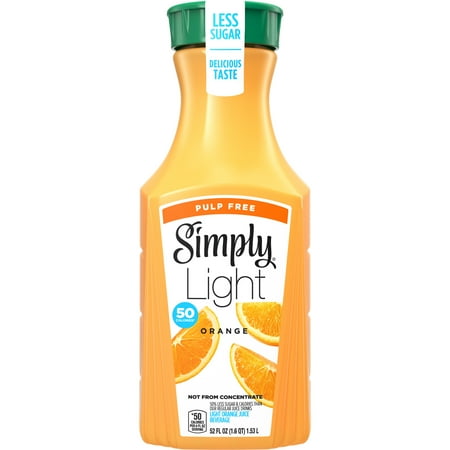 Simply Light Pulp-Free Orange Juice Bottle, 52 fl oz
