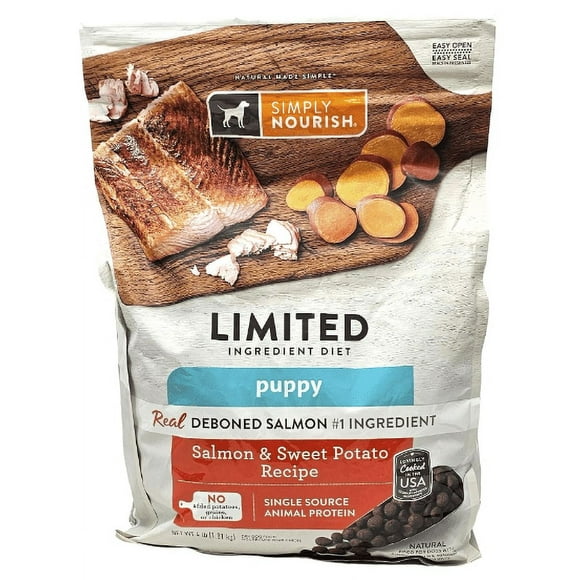 Simply Nourish Puppy Salmon and Sweet Potato Dry Dog Food, 4lbs