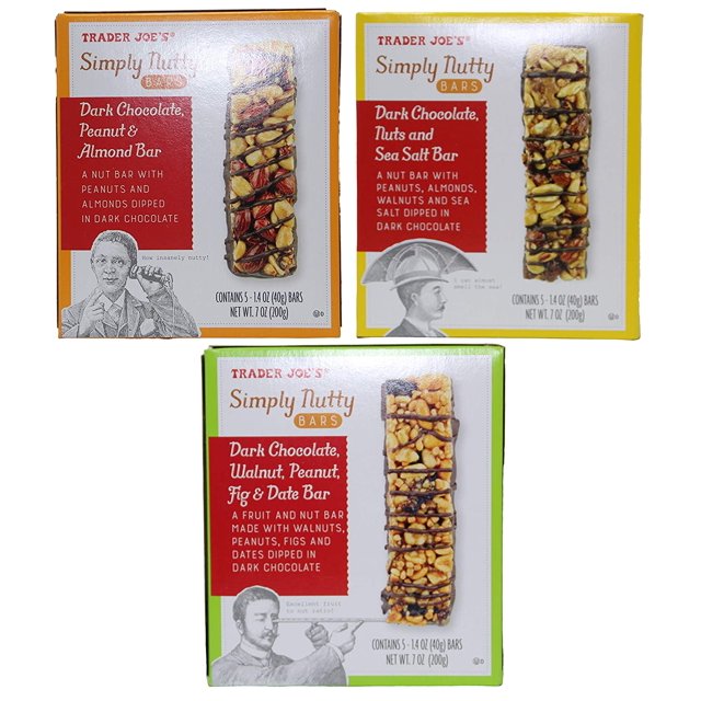 Simply Nutty Bars Dark Chocolate Variety Bundle 15 Bars