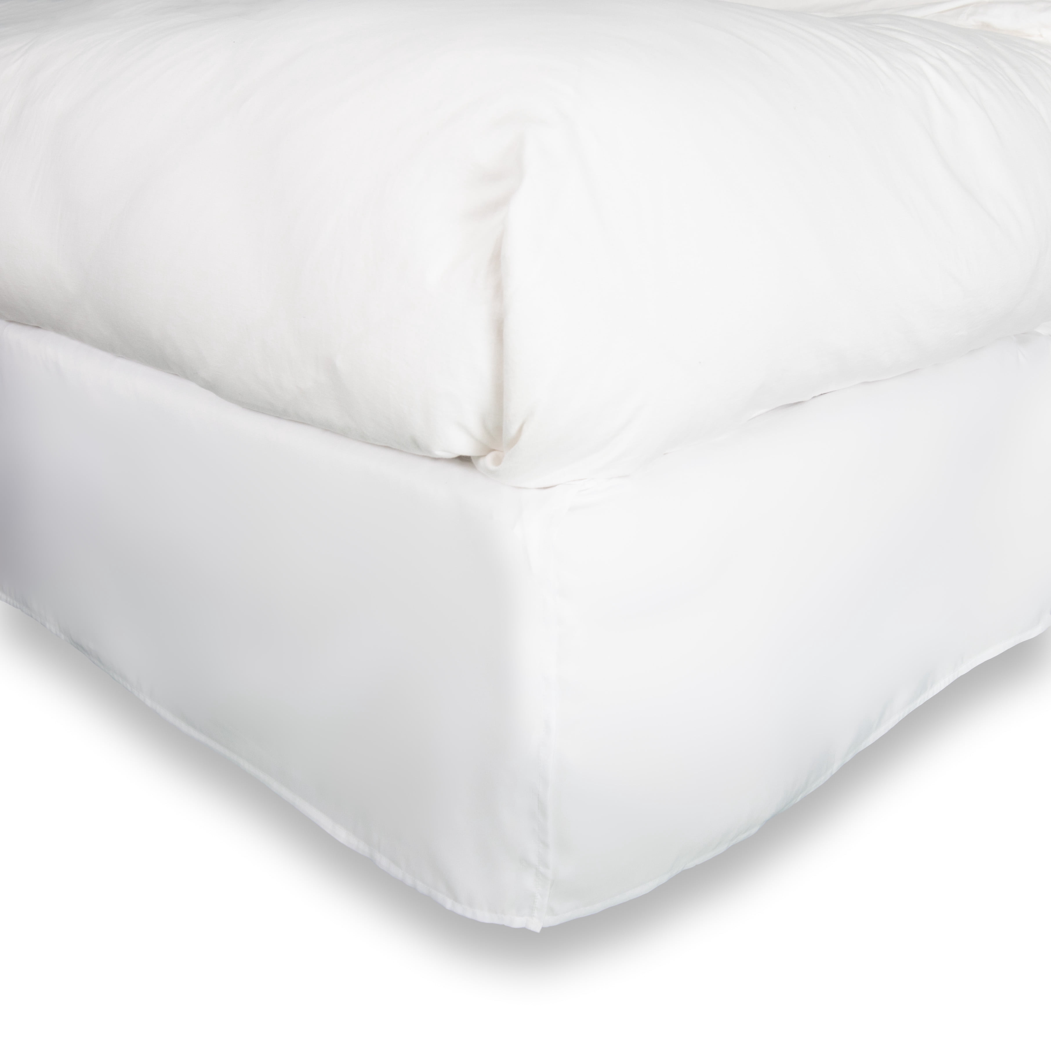 Simply On Bed Skirt Polyester 14 Inch Drop Pleated, Full, White