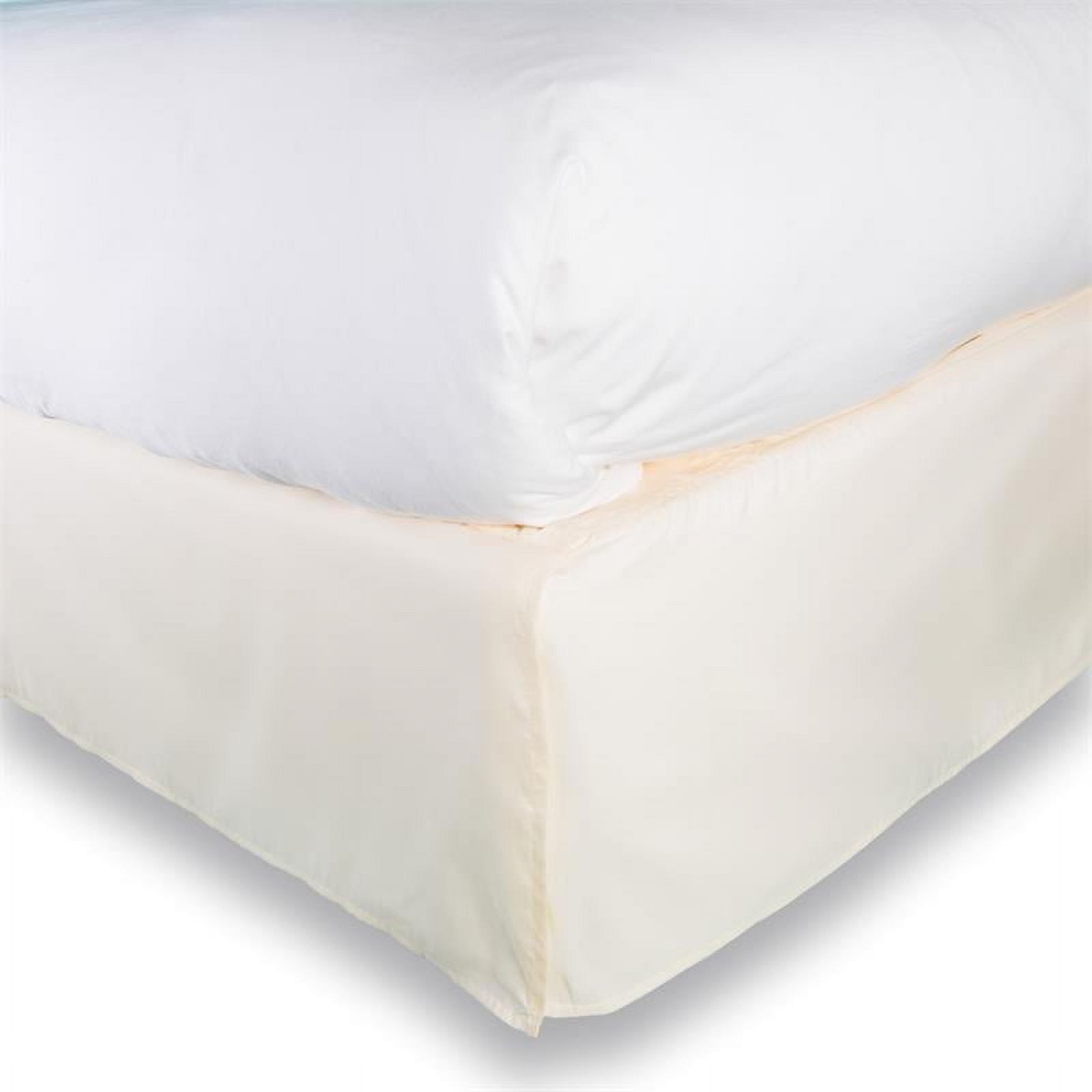 Simply On Bed Skirt Polyester 14 Inch Drop Pleated, Queen, Beige