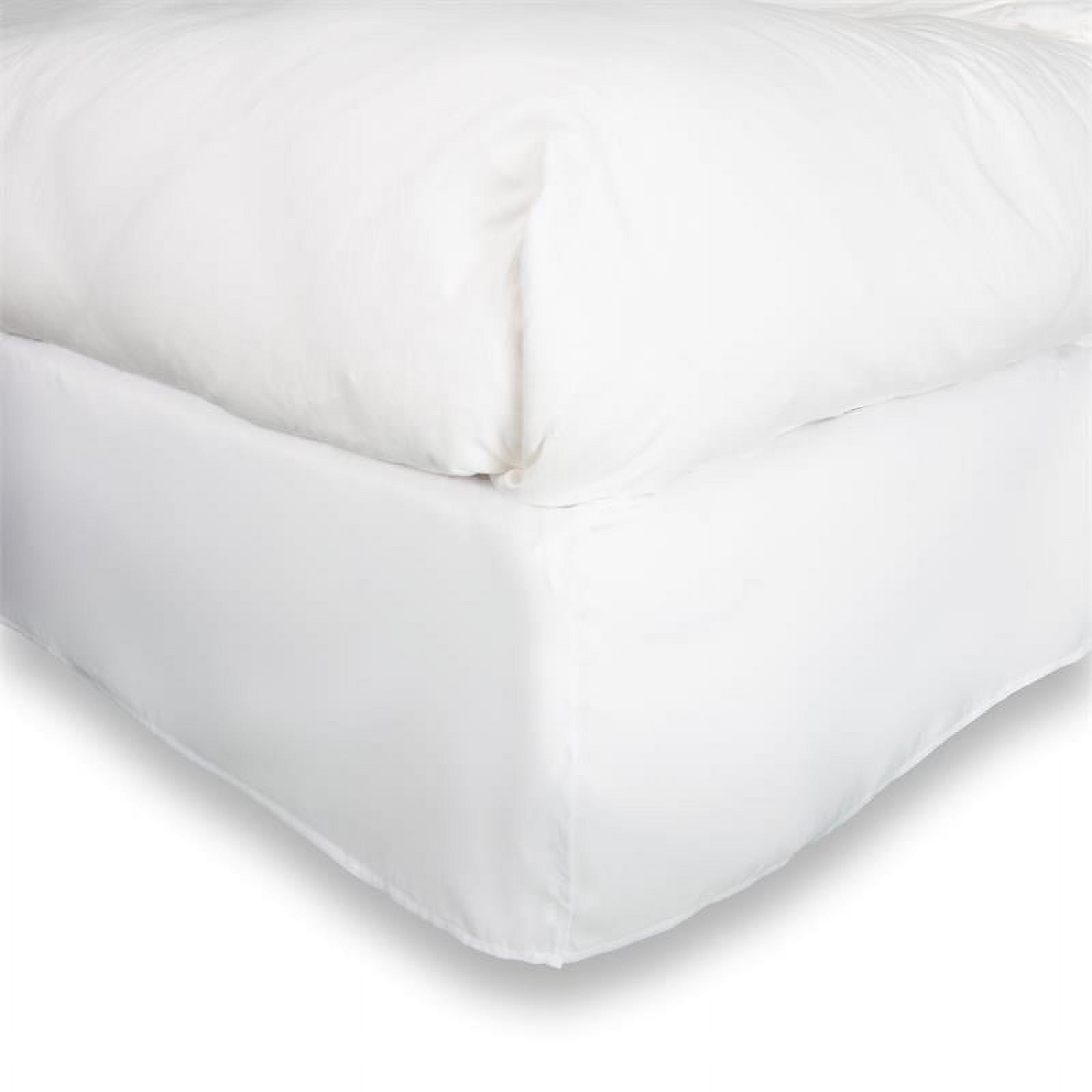 Simply On Bed Skirt Polyester 14 Inch Drop Pleated, Queen, White