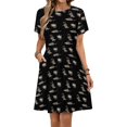 thumbnail image 1 of Simply Opossum Dress Summer Street Style Dresses Female Short Sleeve Printed Sundress, 1 of 7