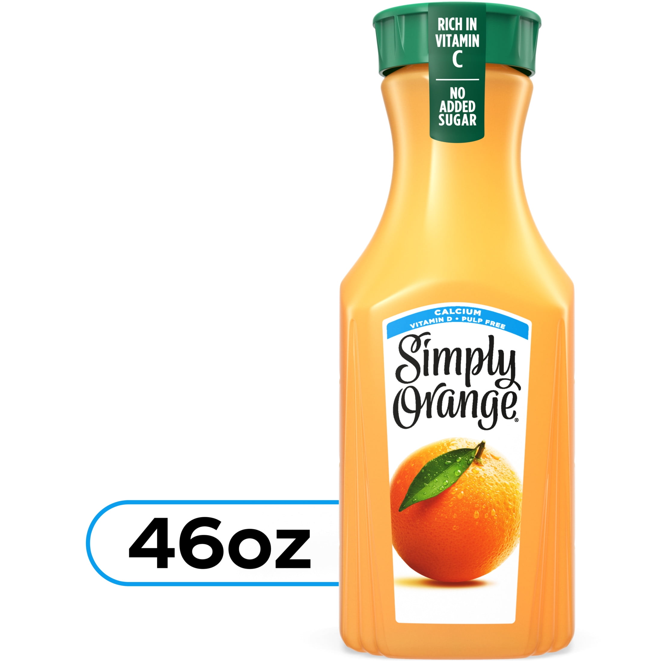Simply Orange Juice with Calcium, 46 fl oz Bottle