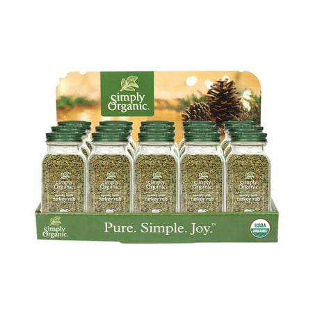 Simply Organic 19037 Turkey Rub Holiday Countertop Display 15 ct.