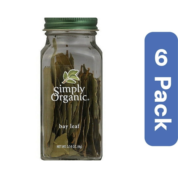 Simply Organic Bay Leaf, 0.14 oz, (Pack of 6)