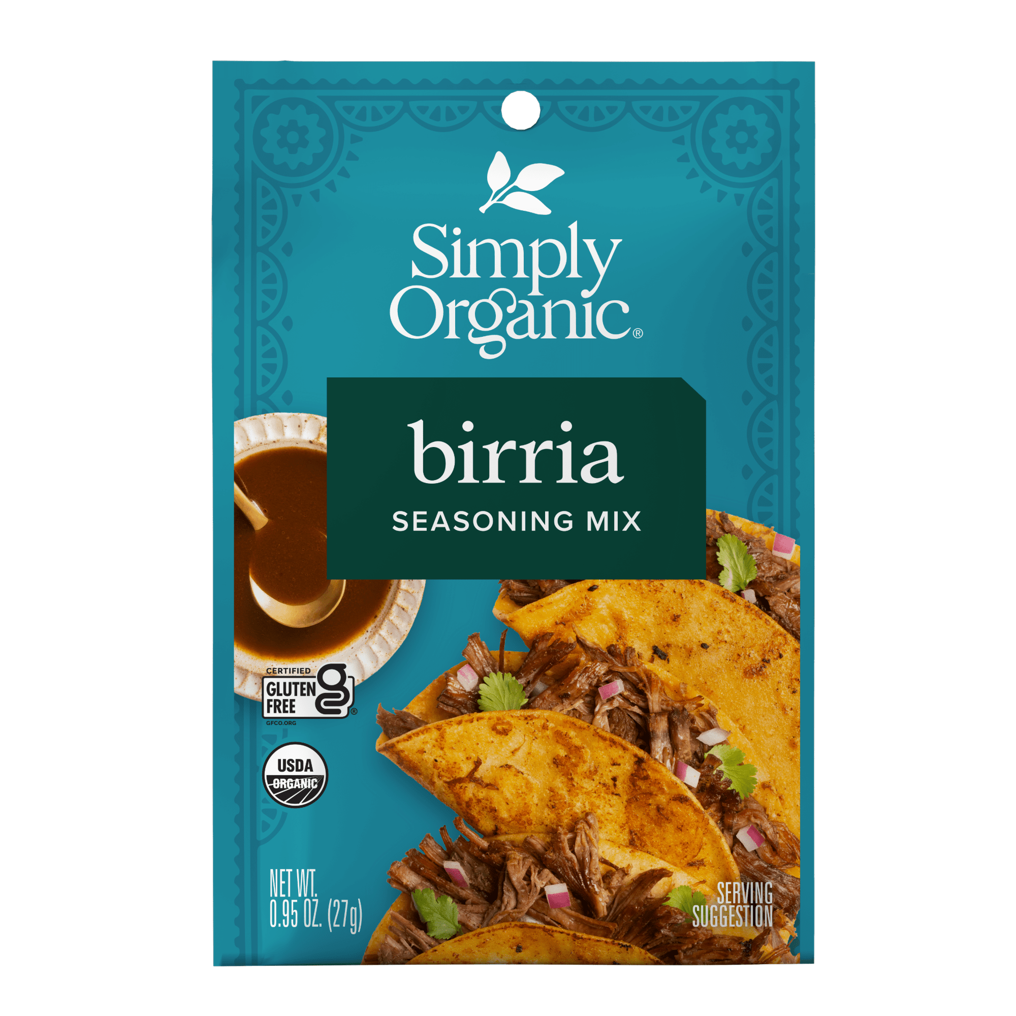 Simply Organic Birria Taco Seasoning Mix, 0.95 oz Packet