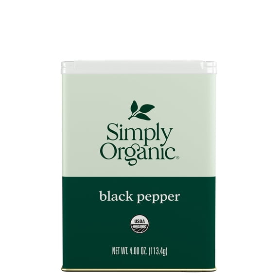 Simply Organic Black Pepper, Certified Organic | 4 oz