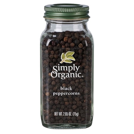 Simply Organic Black Peppercorns 2.65 oz Pack of 2