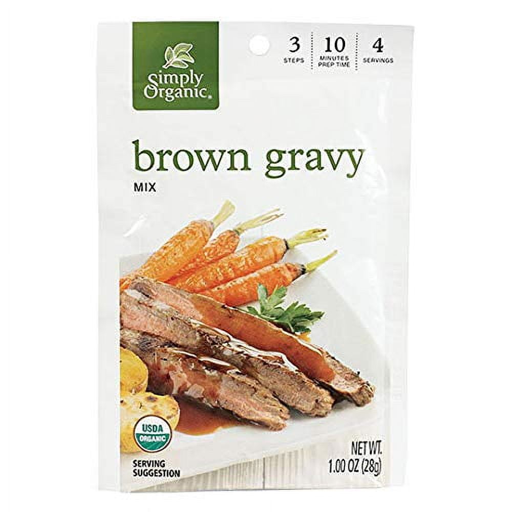 Simply Organic Brown Gravy Mix, Certified Organic, GlutenFree 1 oz Pack of 3