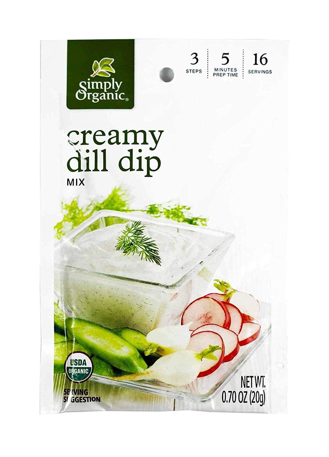 Simply Organic Creamy Dill MMF7 Dip, Certified Organic, GlutenFree 0