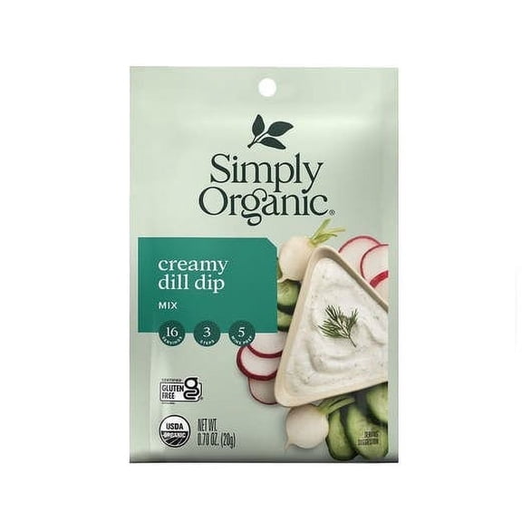 Simply Organic Dip Mix Creamy Dill - 0.7 oz Pack of 4