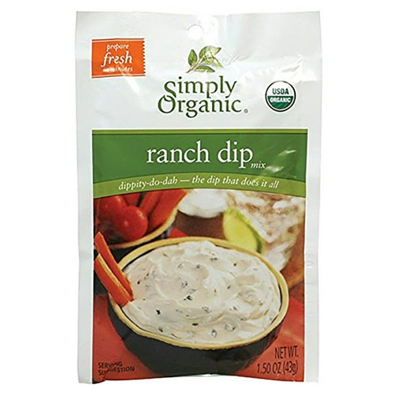 Simply Organic Dip, Organic, Ranch - (Case of 12 - 1.5 oz)