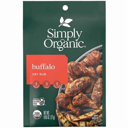 Simply Organic - Dry Rub Buffalo, 0.95oz | Pack of 12