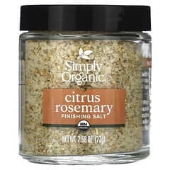 Simply Organic, Finishing Salt, Citrus Rosemary , 2.58 oz (73 g) Pack of 3