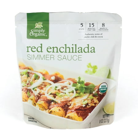 Simply Organic GMO-Free Red Enchilada Simmer Sauce, 8 oz Bag