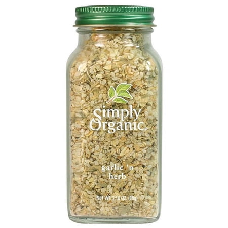 Simply Organic Garlic 'n Herb Certified Organic, 3.1 Oz Glass Bottle