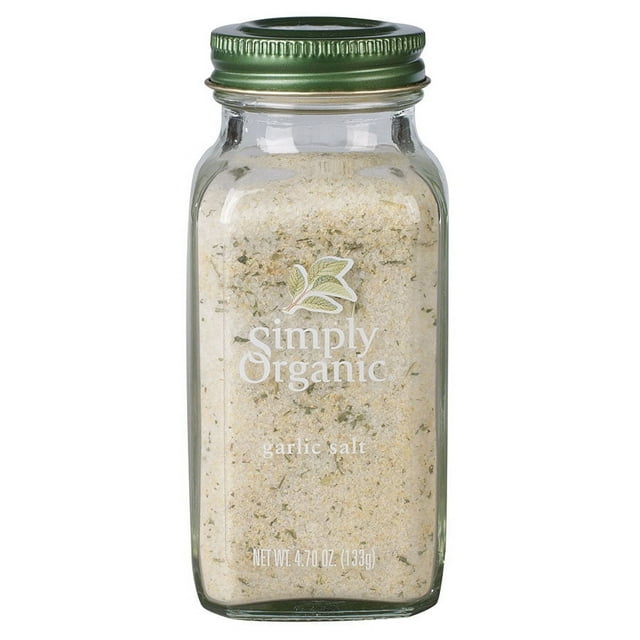 Simply Organic Garlic Salt Certified USDA Organic, Kosher 4.7oz (4 Pack)