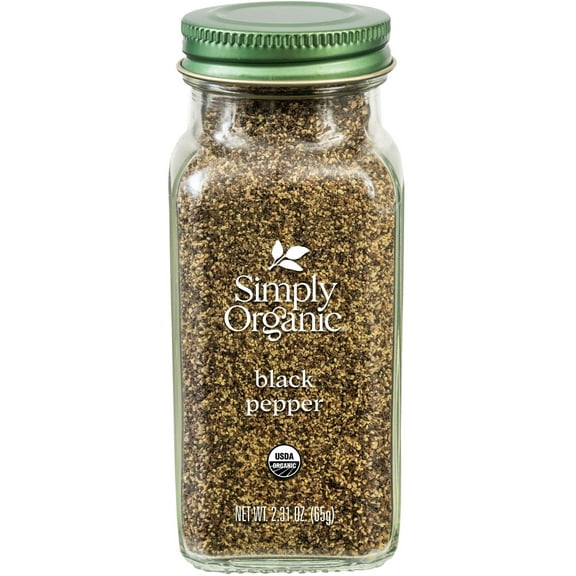 Simply Organic Ground Black Pepper, Kosher, Shelf-Stable, 2.31 oz Bottle