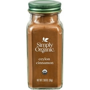 Simply Organic Ground Ceylon Cinnamon, Shelf-Stable, 2.08 oz Bottle