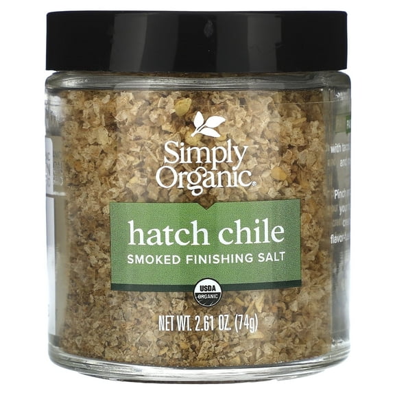 Simply Organic Hatch Chile Smoked Finishing Salt, 2.61 oz