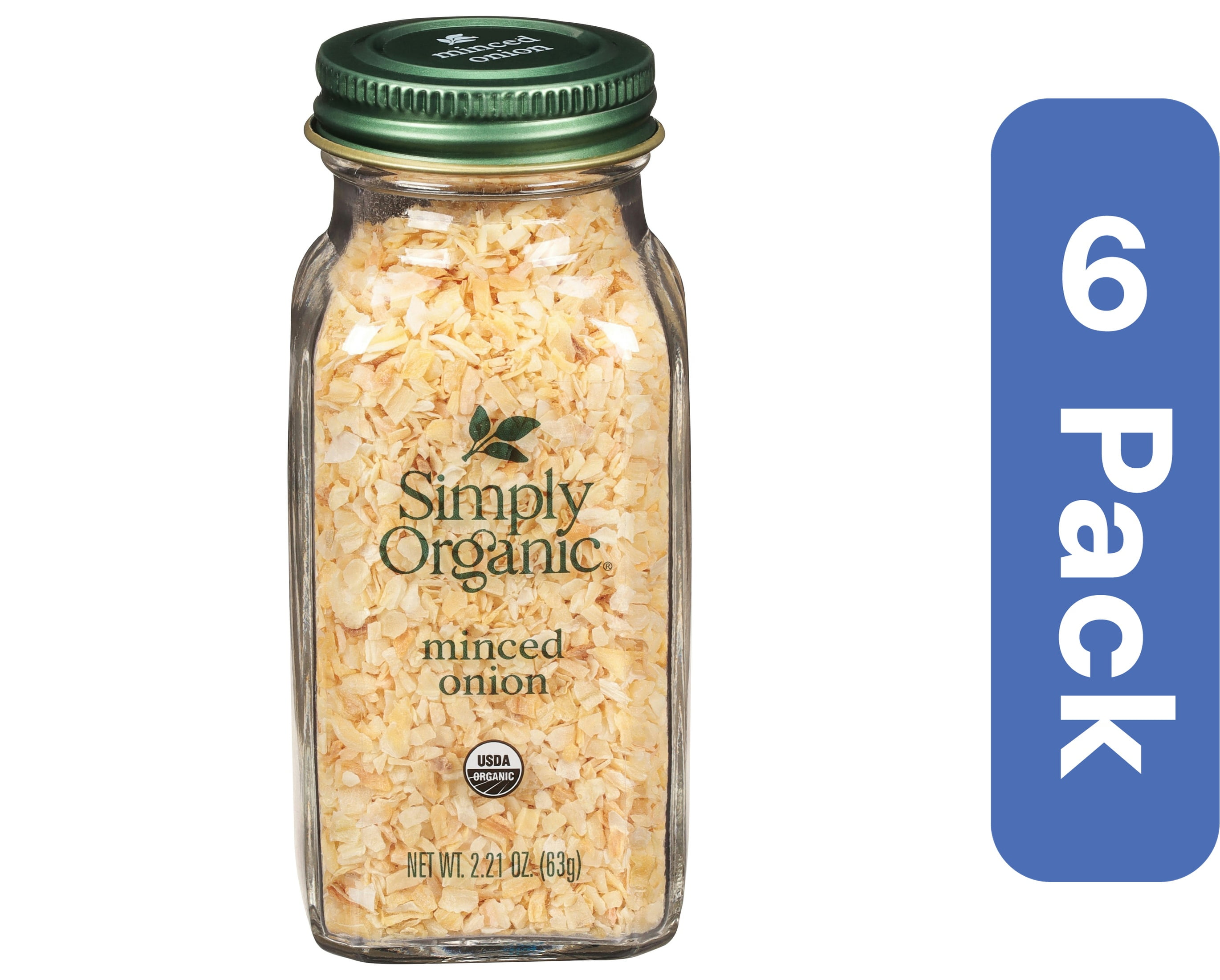 Simply Organic Minced Onion Bottle 2.21 oz (Pack Of 6)