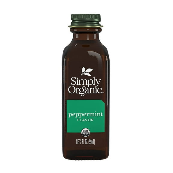 Simply Organic Peppermint Flavor, Certified Organic, 2 Fl Oz