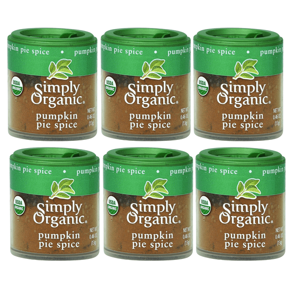 Simply Organic Pumpkin Pie Spice, USDA Organic, 0.46 Ounce, Pack of 6