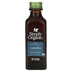 Simply Organic, Pure Madagascar Vanilla, Non-Alcoholic Flavoring, 2 fl oz (59 ml) Pack of 2