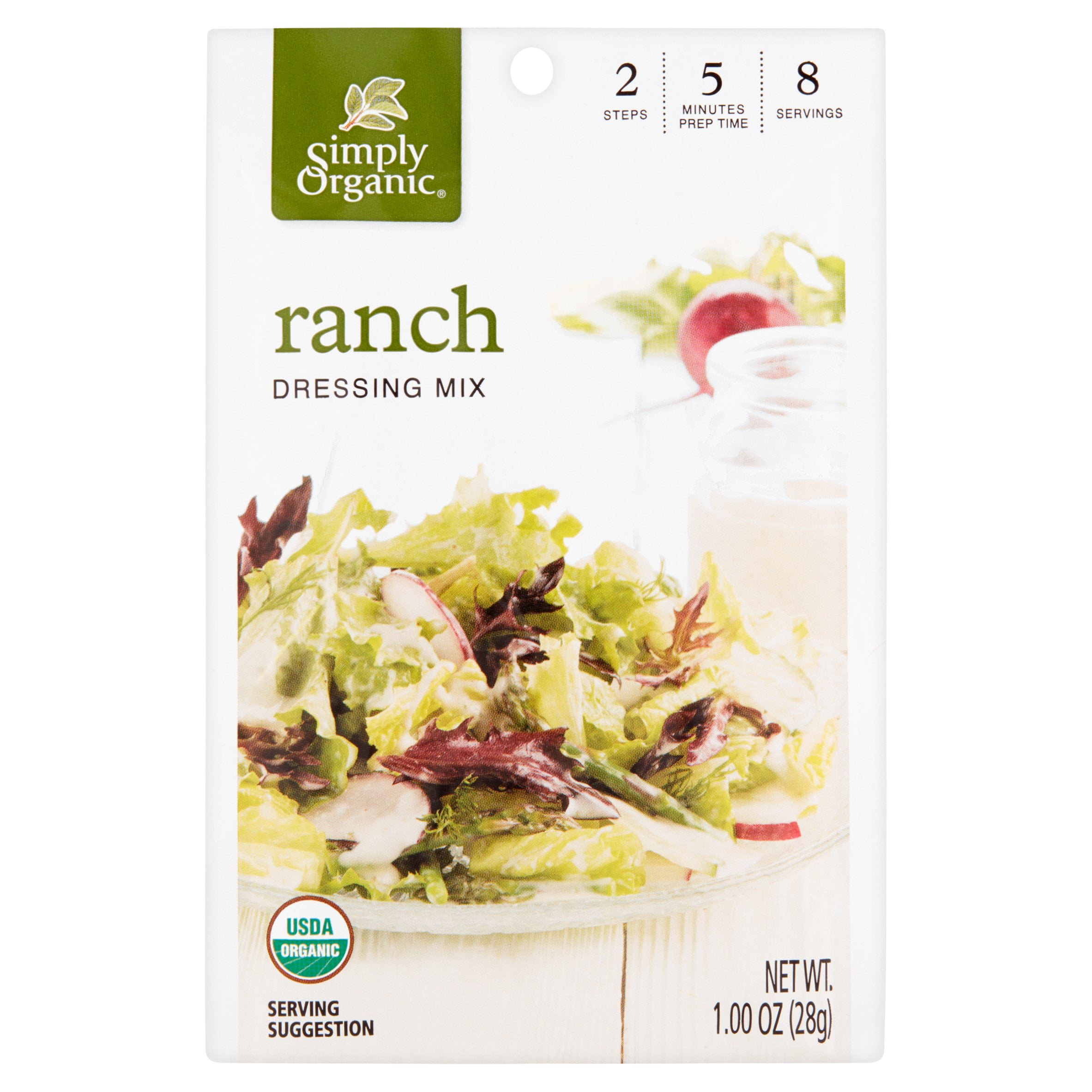 Simply Organic Ranch Dressing Mix, 1.00 oz, 12 pack - Walmart.com