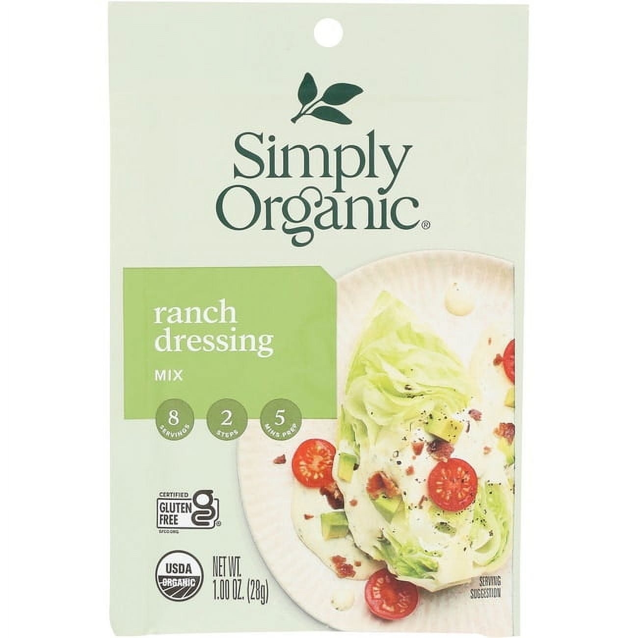Simply Organic Ranch Salad Dressing Mix, 1 Oz Seasoning Packet ...
