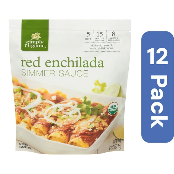 Simply Organic Red Enchilada Simmer Sauce 8 oz (Pack Of 12)