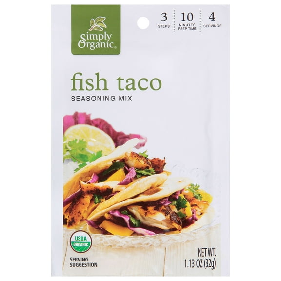 Simply Organic Seasoning Mix, Fish Taco, 1.13 Oz