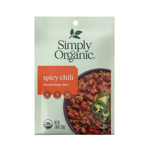 Simply Organic Seasoning Mix Spicy Chili - 1 oz Pack of 3