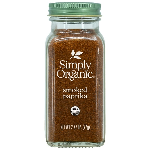 Simply Organic Smoked Paprika RE32272 Ounce Oak Wood Smoked Ground Spanish Paprika Deep Smokey Flavor Kosher