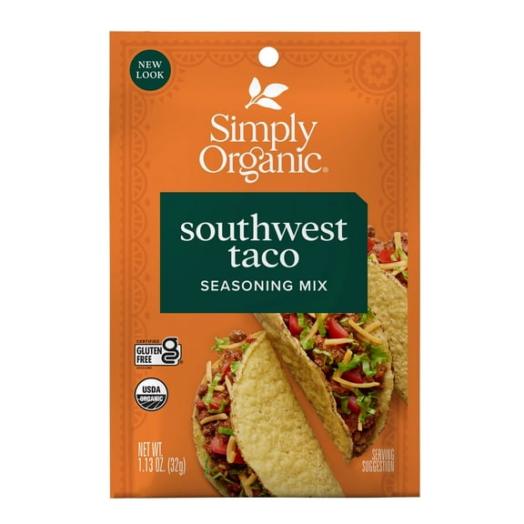 Simply Organic Southwest Taco Seasoning, 1.13 oz Packet