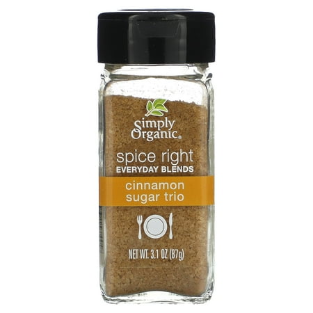 Simply Organic Spice Right Everyday Blends, Cinnamon Sugar Trio, 3.1 Oz