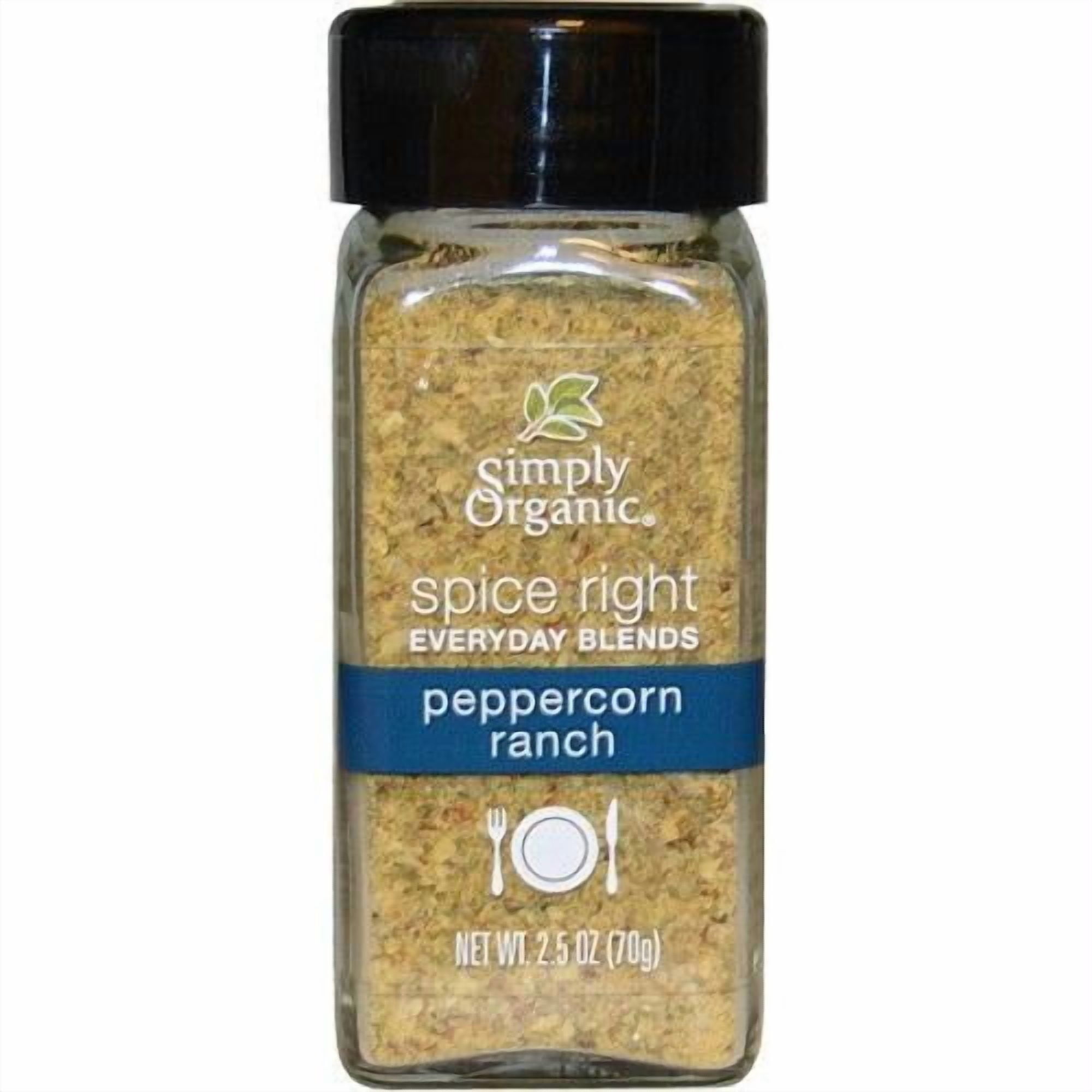 Simply Organic Spice Right Everyday Blends, Peppercorn Ranch, 2.5 Oz ...