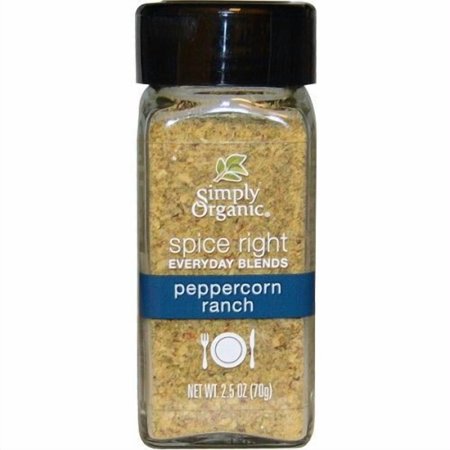 Simply Organic Spice Right Everyday Blends, Peppercorn Ranch, 2.5 Oz