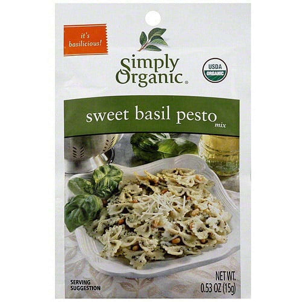 Simply Organic Sweet Basil Pesto Mix, 0.53 oz (Pack of 12)