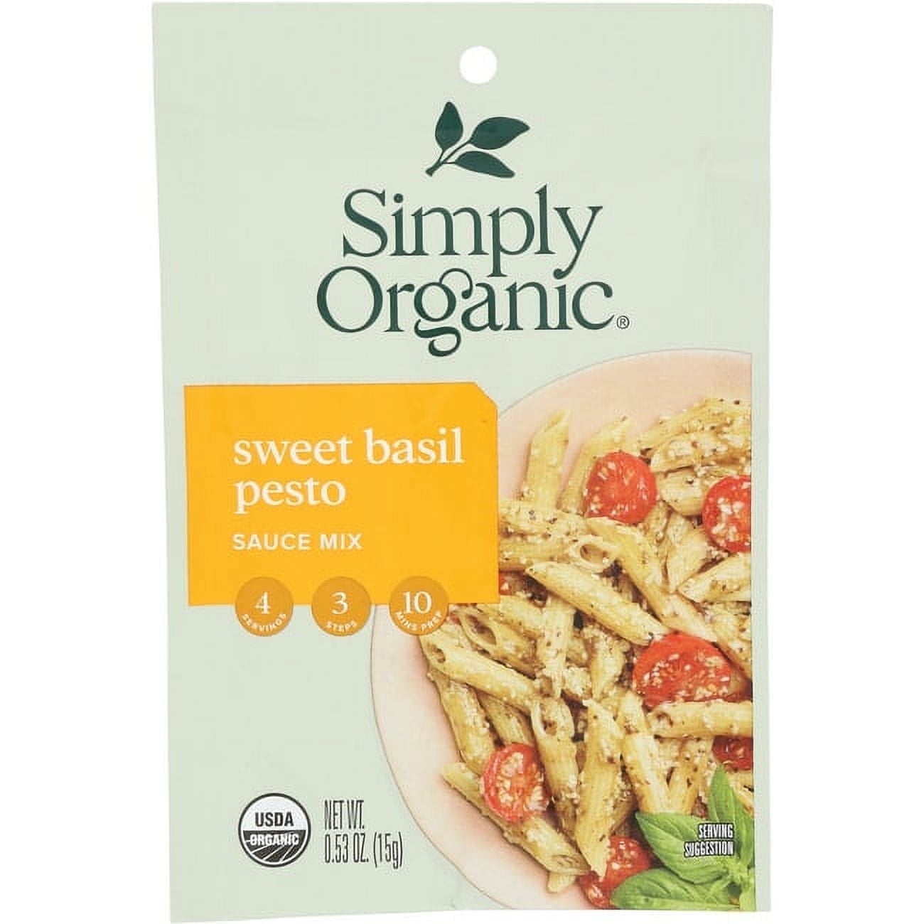Simply Organic Sweet Basil Pesto Sauce Mix 0.53 oz Pack of 3