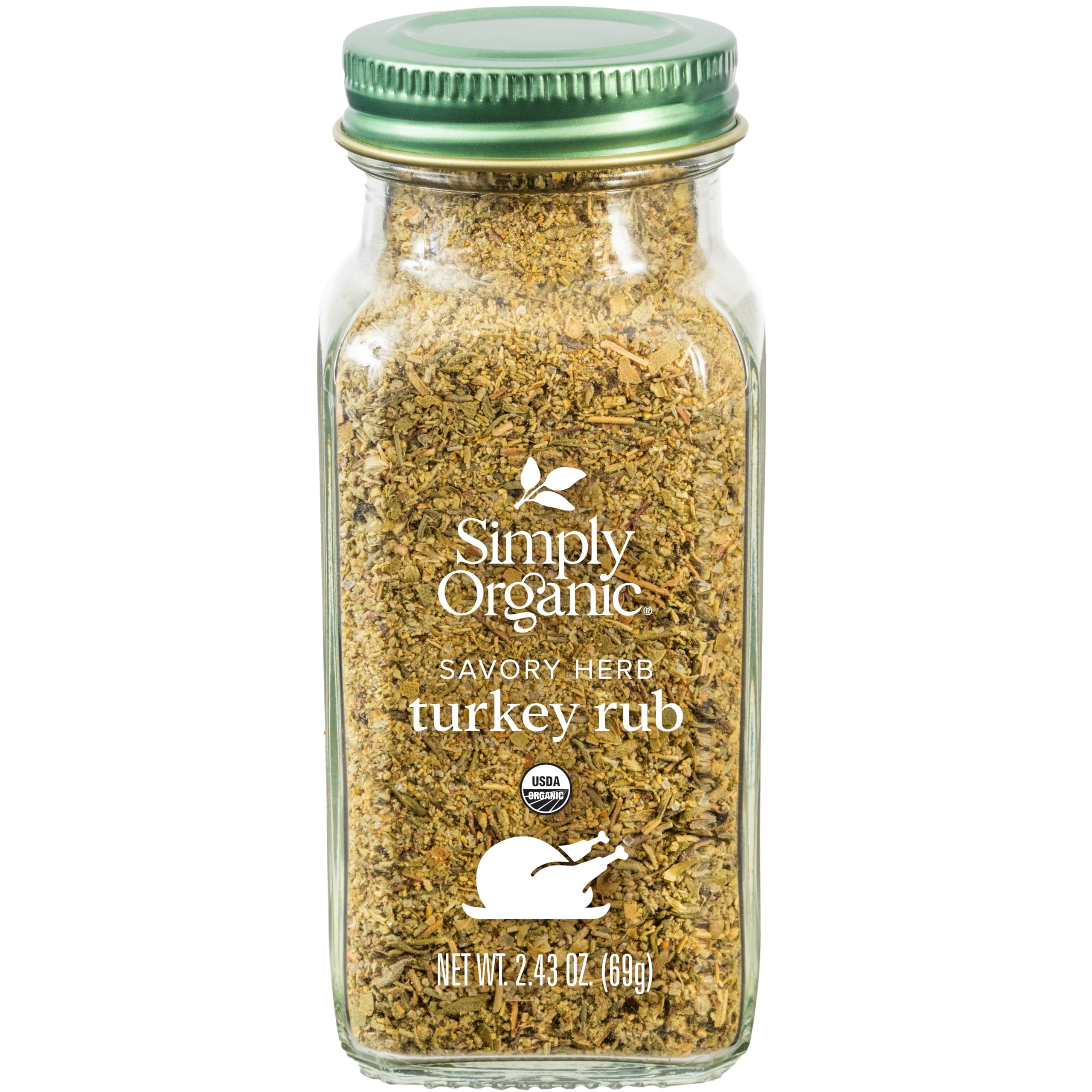 Simply Organic Turkey Rub, AIF4 Certified Organic 2.43 oz
