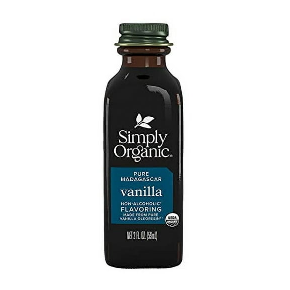 Simply Organic Vanilla Flavoring (non-alcoholic), Certified Organic, Vegan | 2 oz | Pack of 1