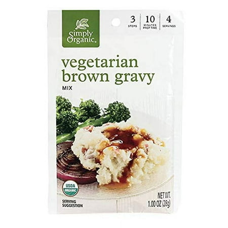 Simply Organic Vegetarian Brown Gravy Mix, Certified Organic, Vegetarian, Gluten-Free | 1 oz | Pack of 12 Pack of 12