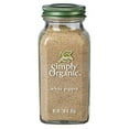 thumbnail image 1 of Simply Organic White Pepper, 2.86-Ounce Jar, Lightly Flavor Sauces, Fish, Chicken & Potato Dishes, Milder Earthy Flavor, 1 of 3