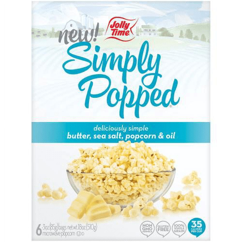 Simply Popped Microwave Popcorn (Pack of 8)